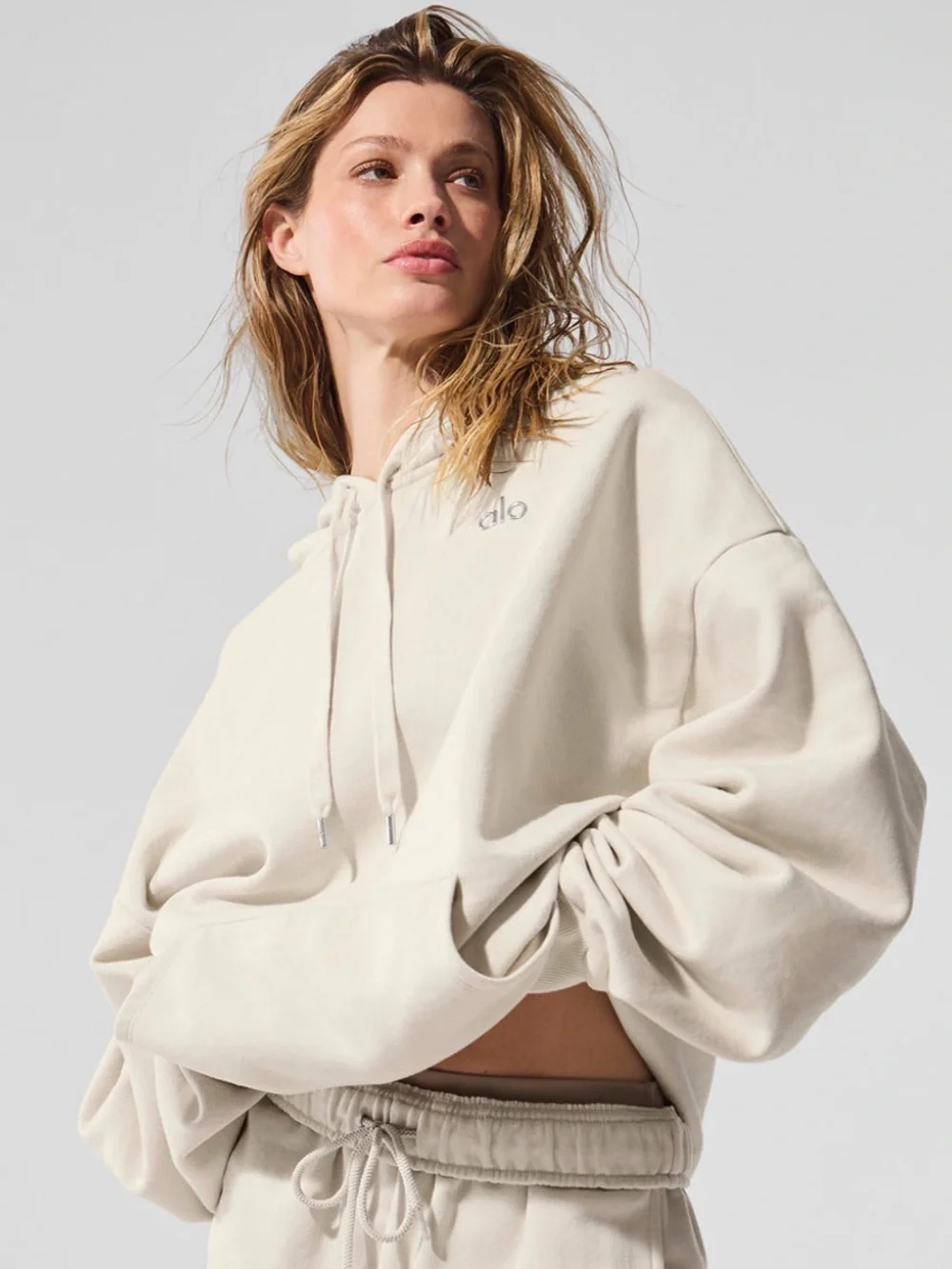 Alo Accolade Hoodie Bone XS